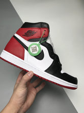 Load image into Gallery viewer, Jordan 1 Retro Leather and Satin Black Toe CD0461-016