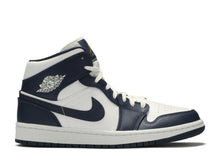Load image into Gallery viewer, Jordan 1 Mid White Metallic Gold Obsidian