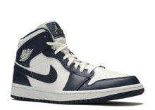 Load image into Gallery viewer, Jordan 1 Mid White Metallic Gold Obsidian
