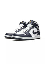 Load image into Gallery viewer, Jordan 1 Mid White Metallic Gold Obsidian